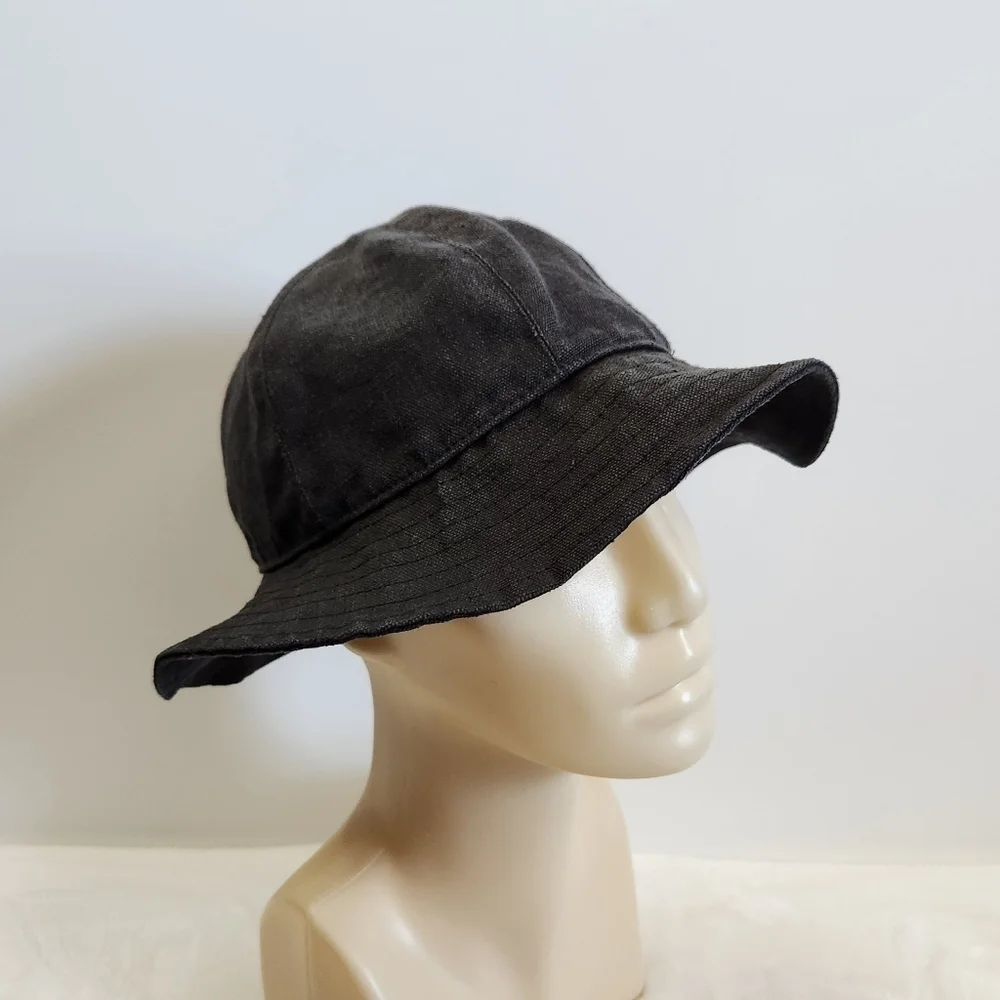 TILLEY Black Hemp Bucket Hat Size Medium
